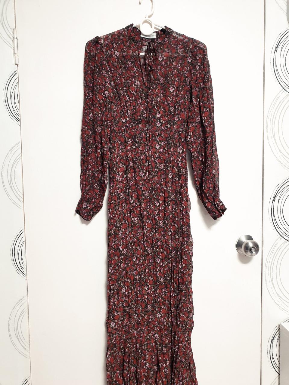 긴팔 봄 원피스 꽃무늬 원피스 쉬폰롱스커트 롱원피스 55