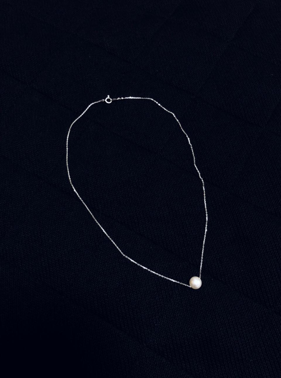 진주목걸이 실버 진주목걸이 은진주목걸이 40cm