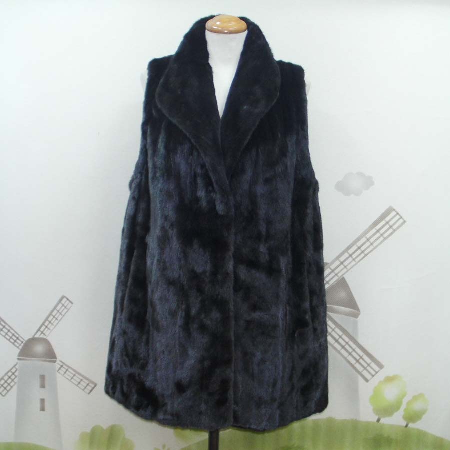 JINDO/진도/BLACKGLAMA/밍크조끼