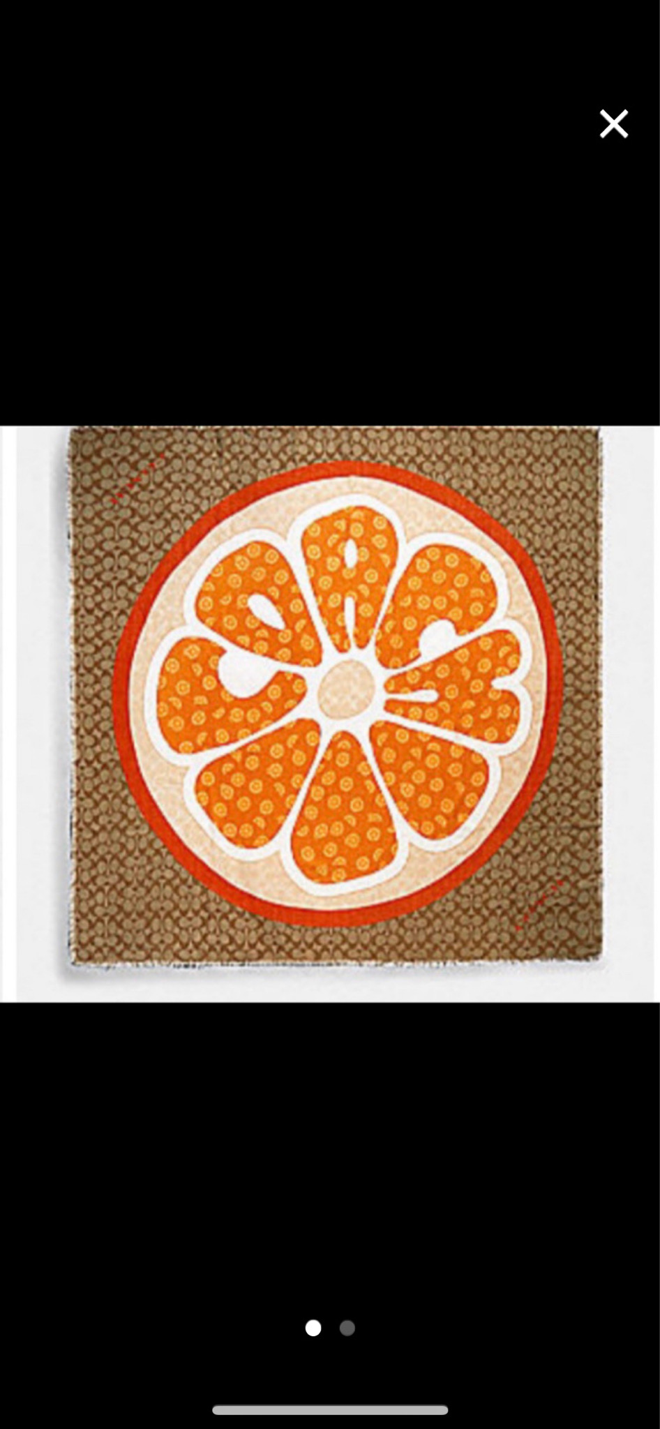 미국 코치 정품 오버사이즈 실크 스카프