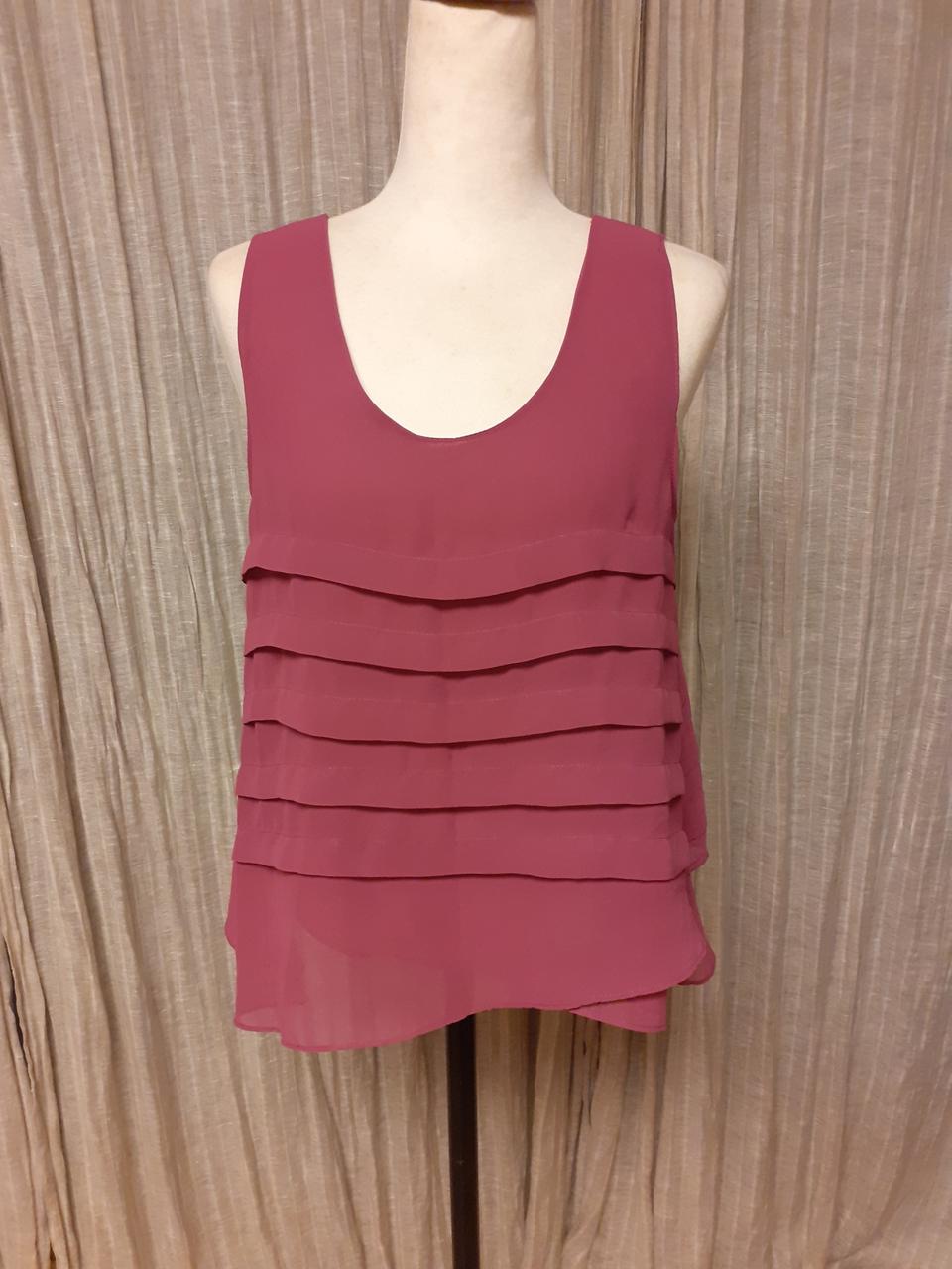 2겹 나시 쉬폰 블라우스