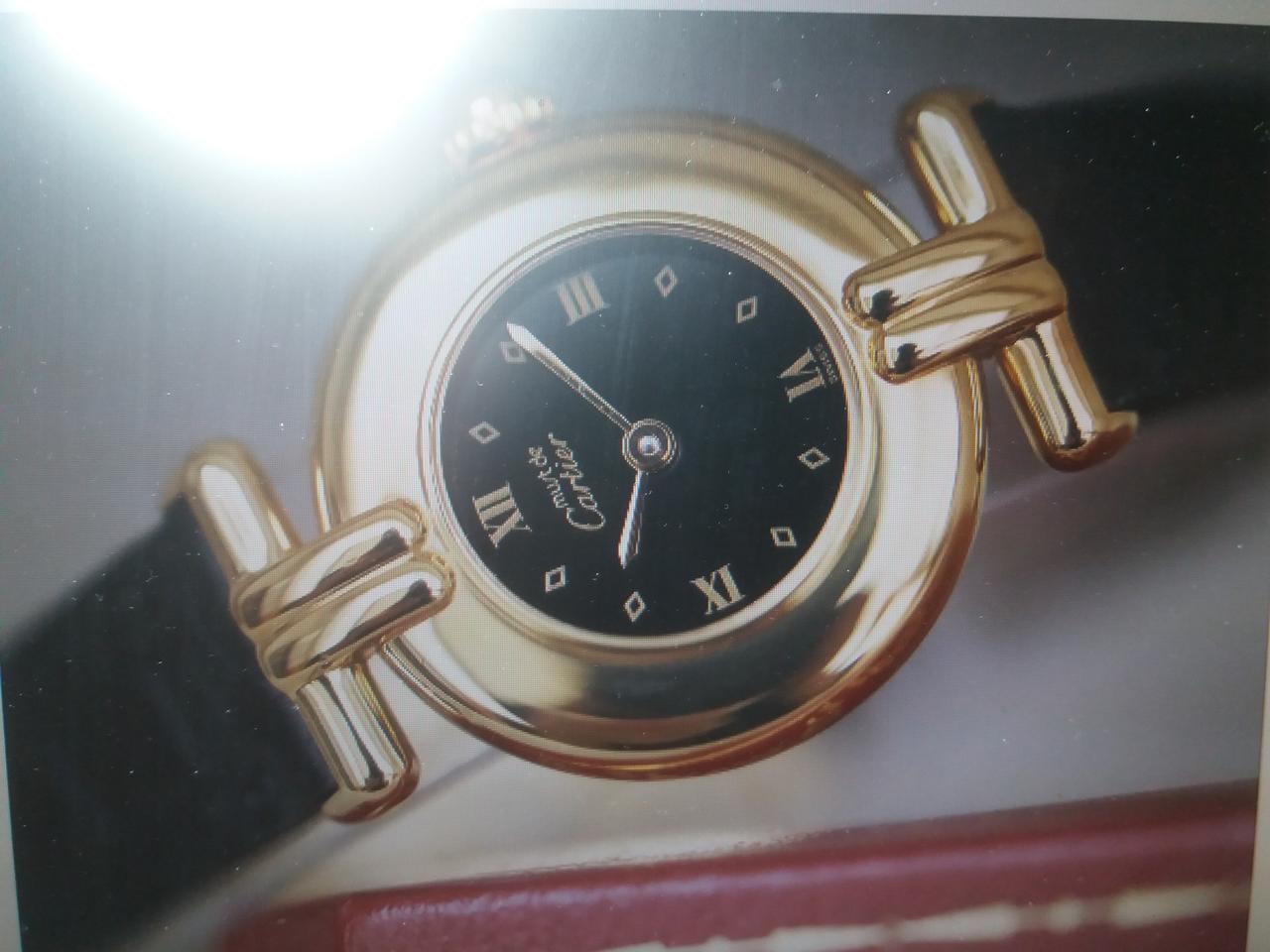 정품-까르띠에-머스트-탱크-흑돔-베르메이-흑다이아 파블- 여성용-명품시계- A급