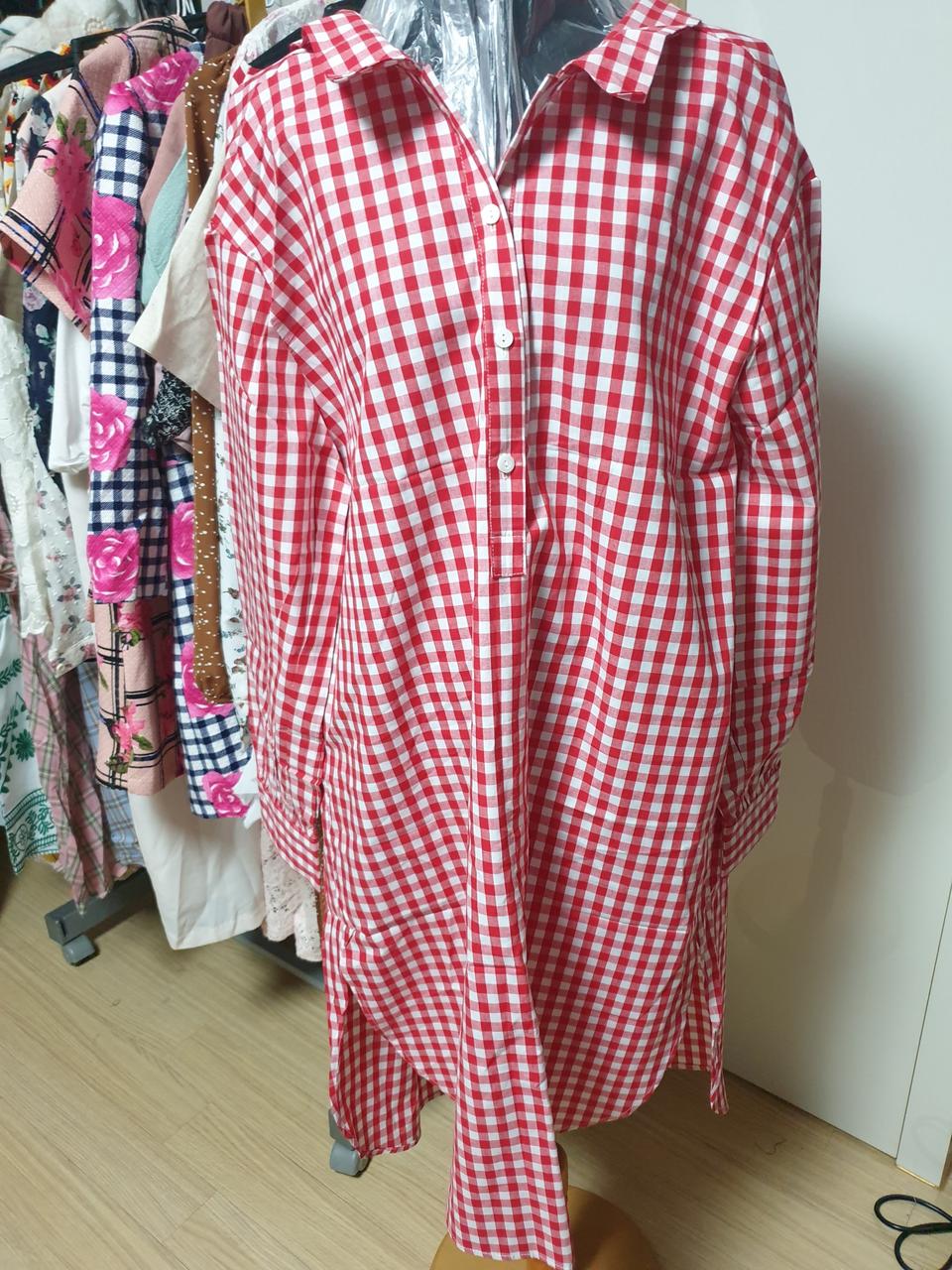 ❤오버핏 체크 롱 원피스+택포❤