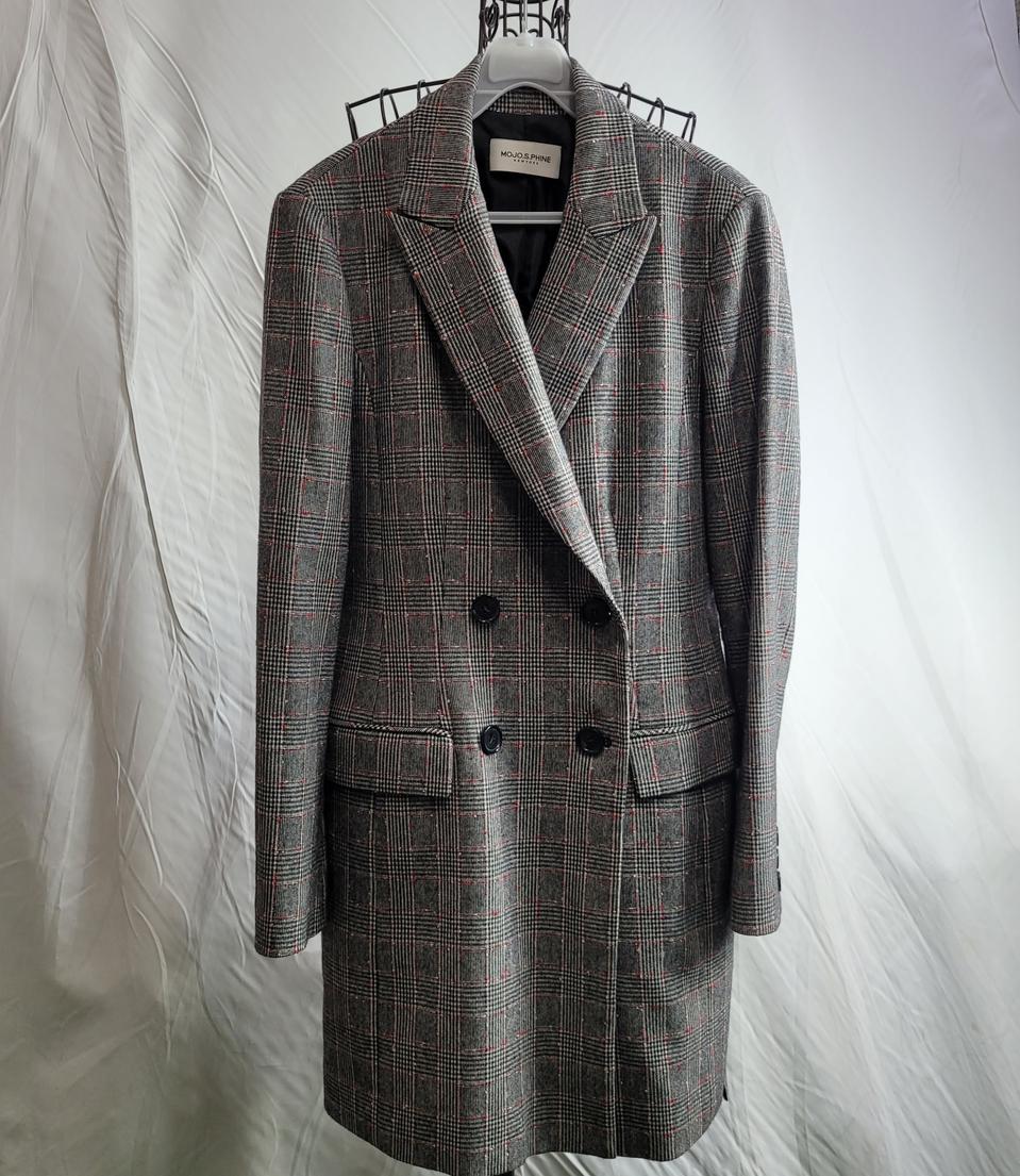 모조에스핀 체크 코트