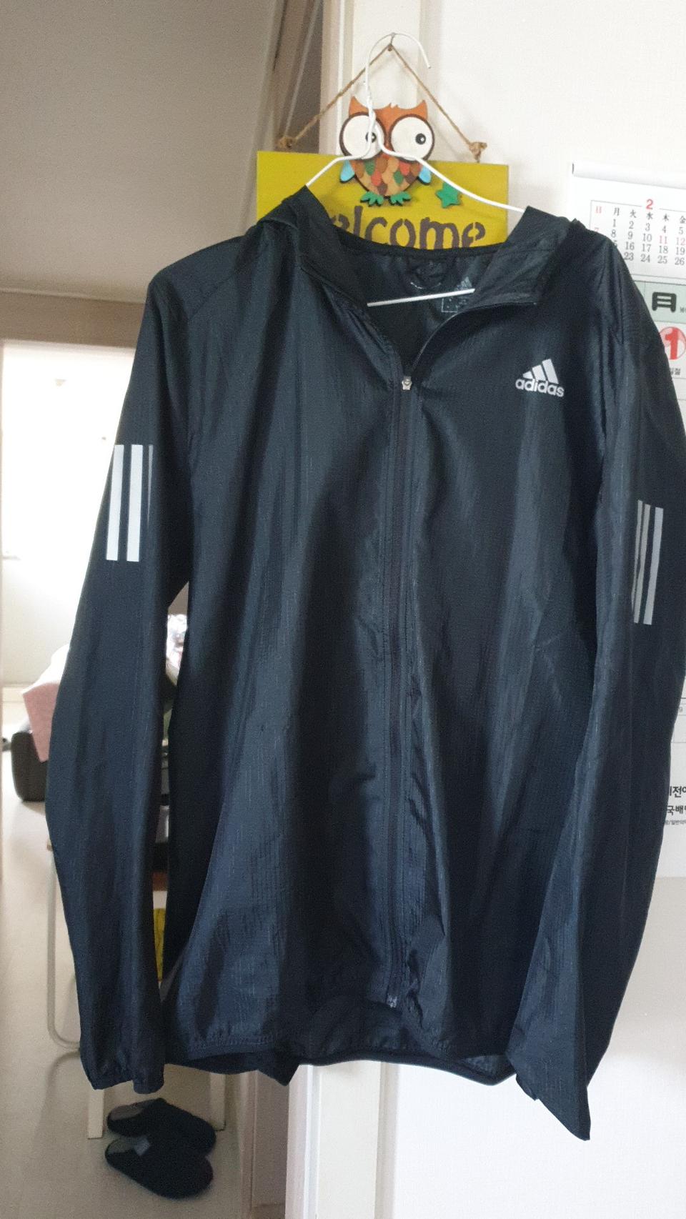 후두  바람막이 블랙 L  아디다스 정품