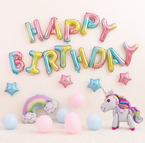 유니콘 생일축하풍선 세트
