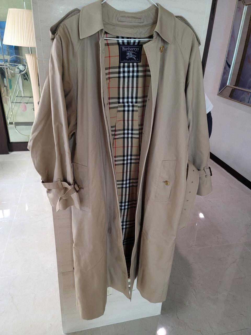 버버리 정품 트렌치코트 77사이즈 롱기장 새상품수준