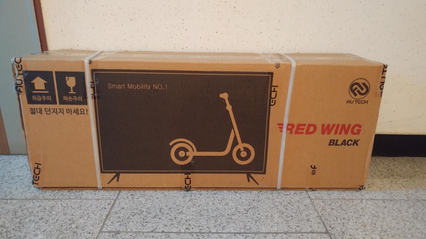 새 물건)전동킥보드 au테크 레드윙 블랙 36V 8인치 7.5Ah