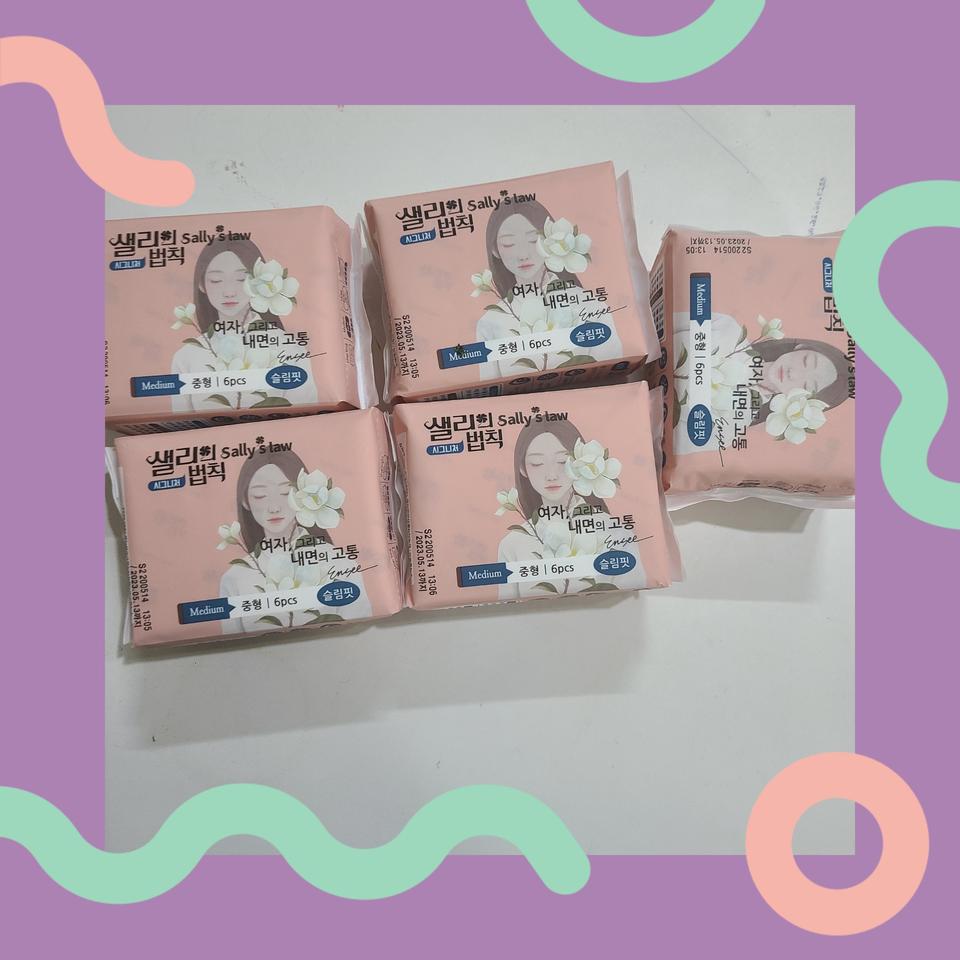 샐리의법칙  시그니처 생리대 슬림핏 중형 6p