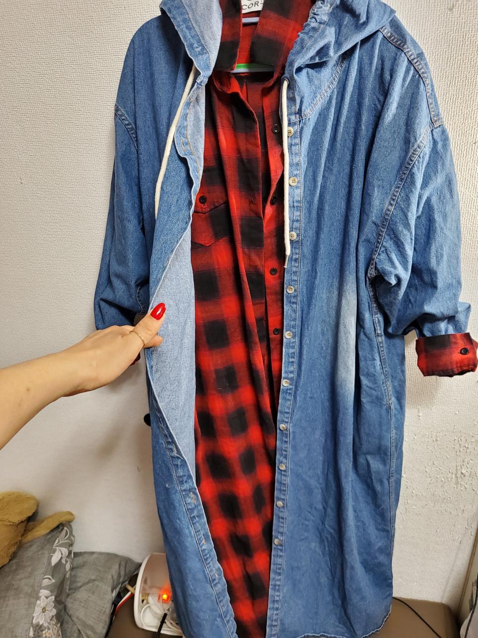 롱청가디건 *롱체크남방