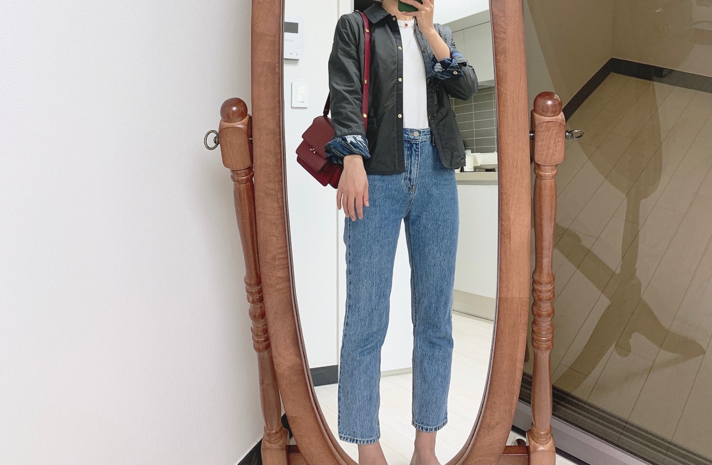 ​정품 페라가모 누빔 자켓 