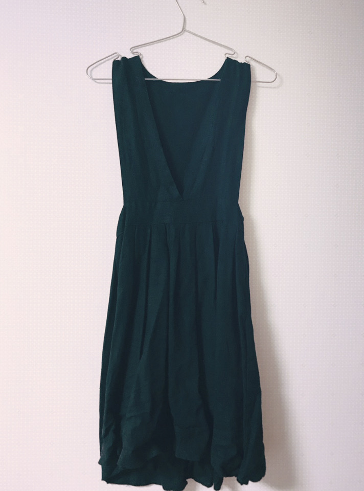 린넨 네이비 원피스