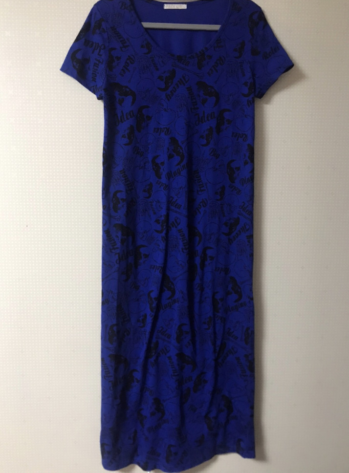 펑크 해골 네이비 롱원피스