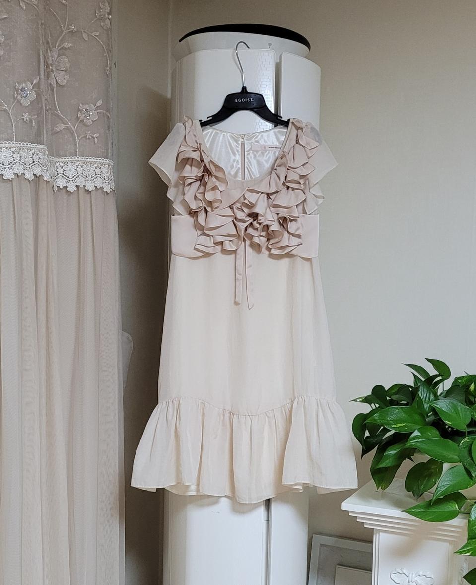 날씬66까지) 매긴 프릴장식볼레로 원피스세트