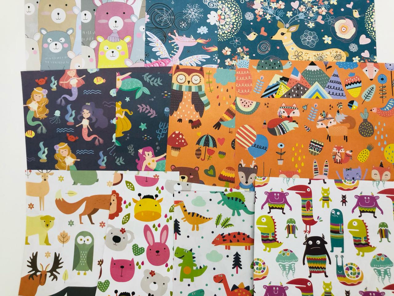 공룡 색종이 양면색종이 50장