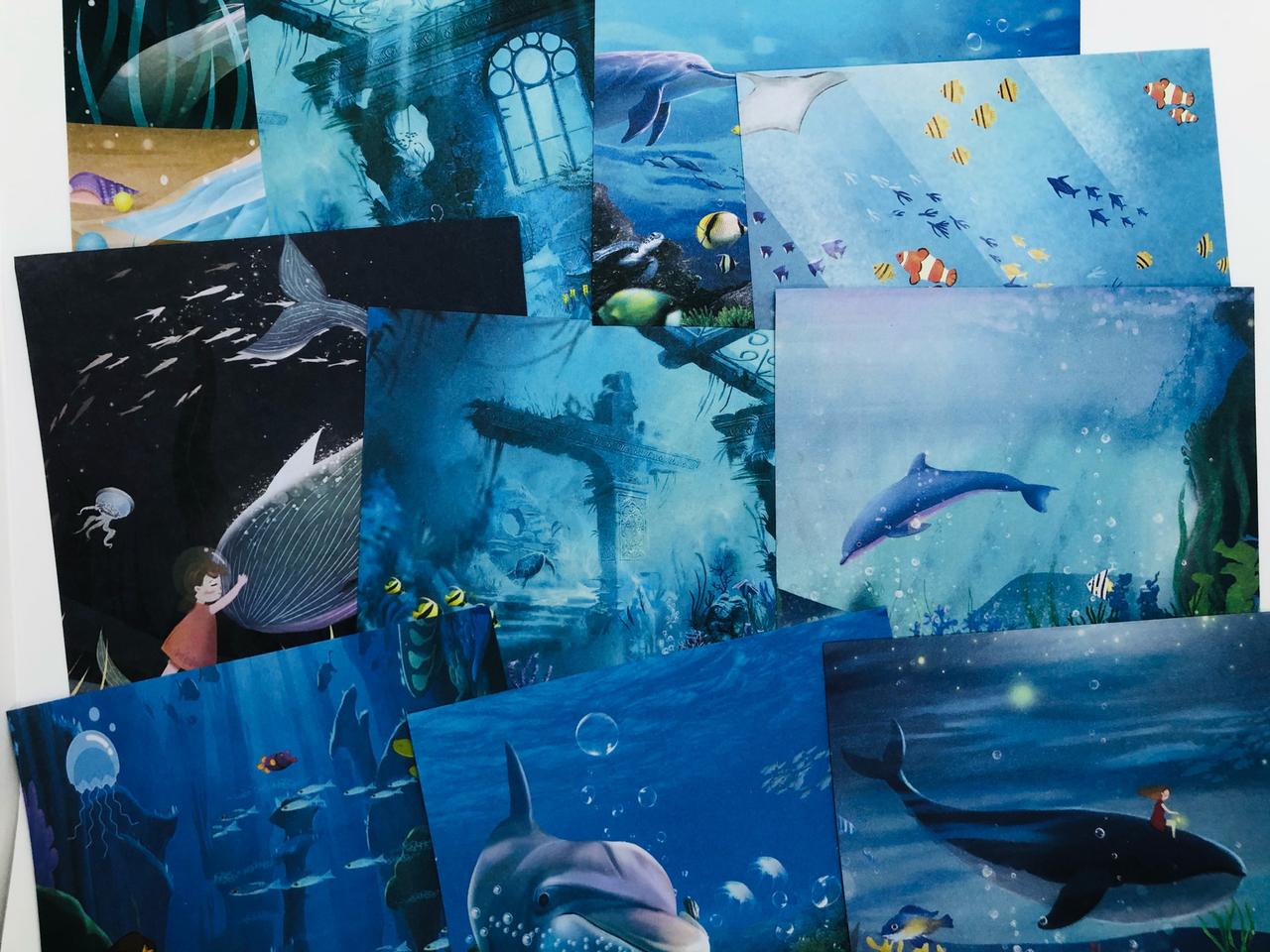 무료배송)바다 색종이 양면색종이 50장