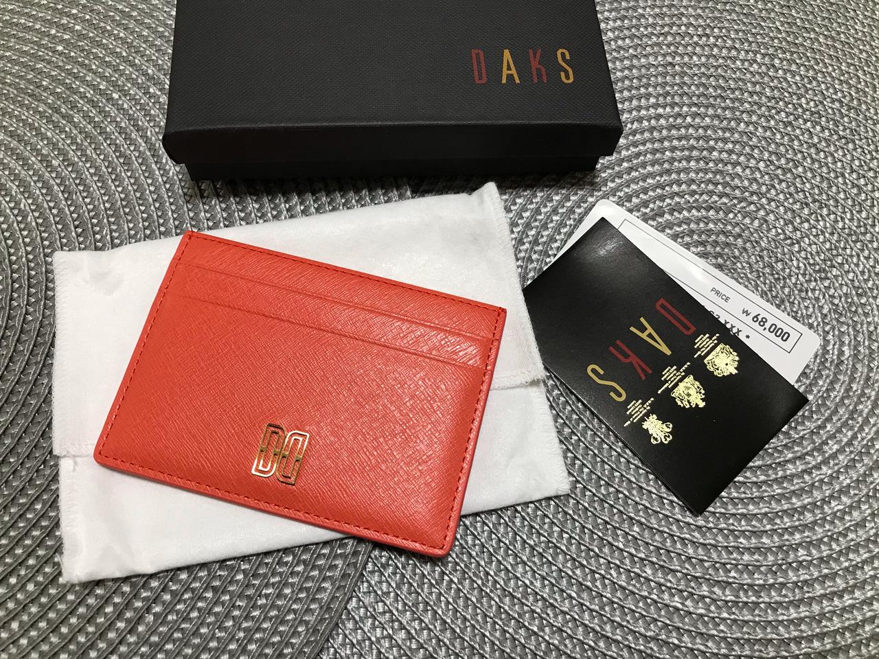 닥스 카드지갑 오렌지 (새상품)