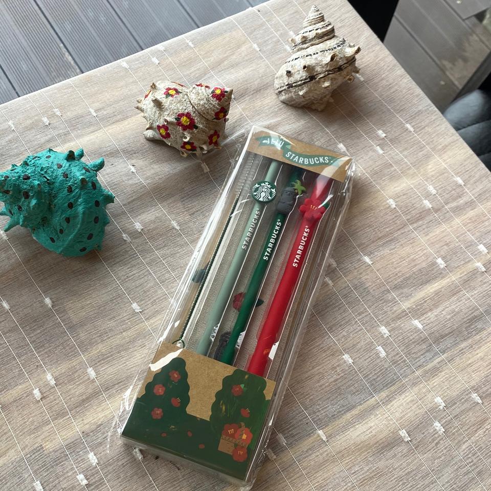 [새상품] 제주도 스타벅스 md 스타벅스 동백 실리콘 스트로