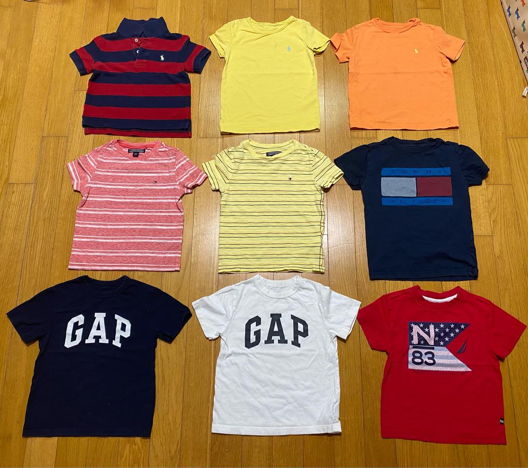 폴로/타미/갭 남아 3-4세 여름티셔츠 9장