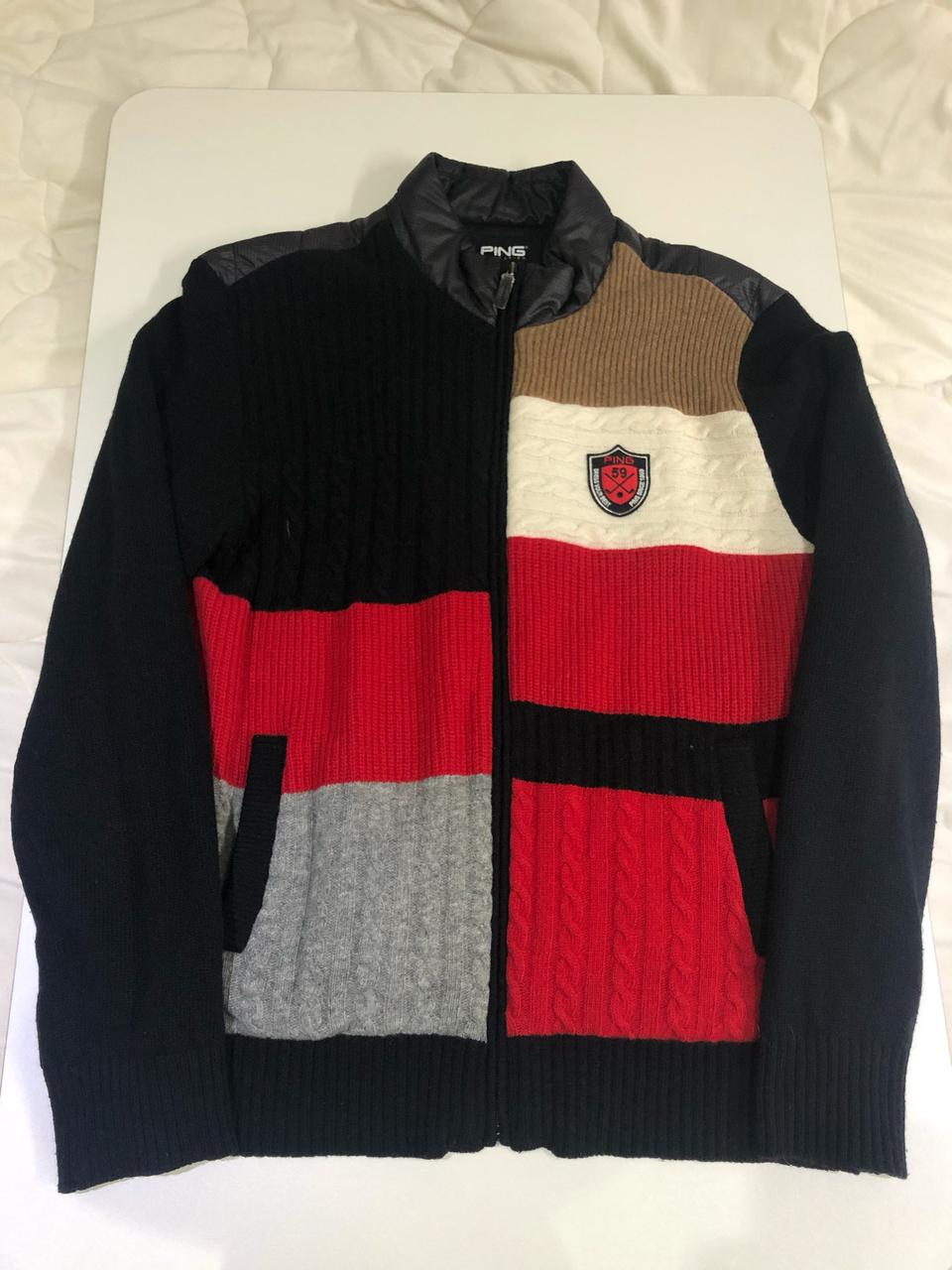 정품 핑 ping 골프웨어 집업니트 100