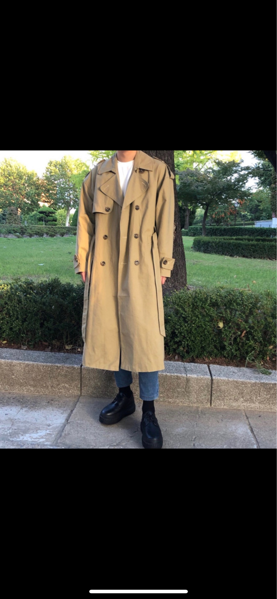 고퀄리티 브라운스미스 롱 오버핏 트렌치 코트