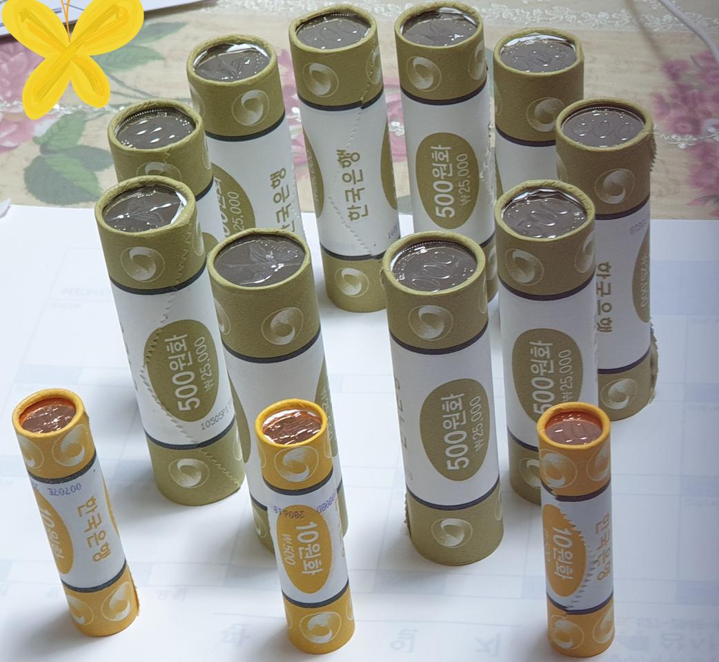 2018년500주 10롤 ~18 19 20년10주서비스 옛날돈  주화롤