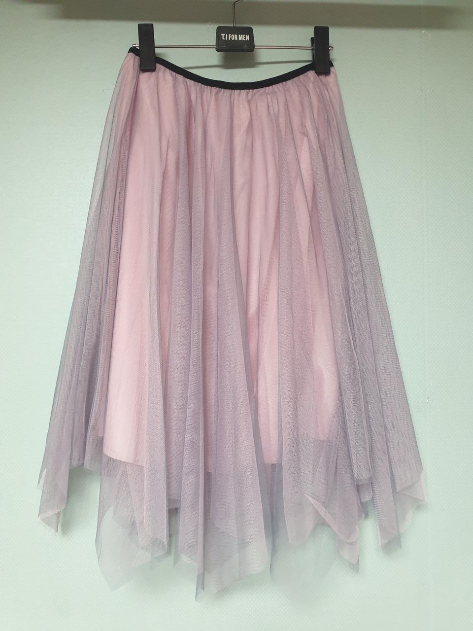 핑크망사스커트
