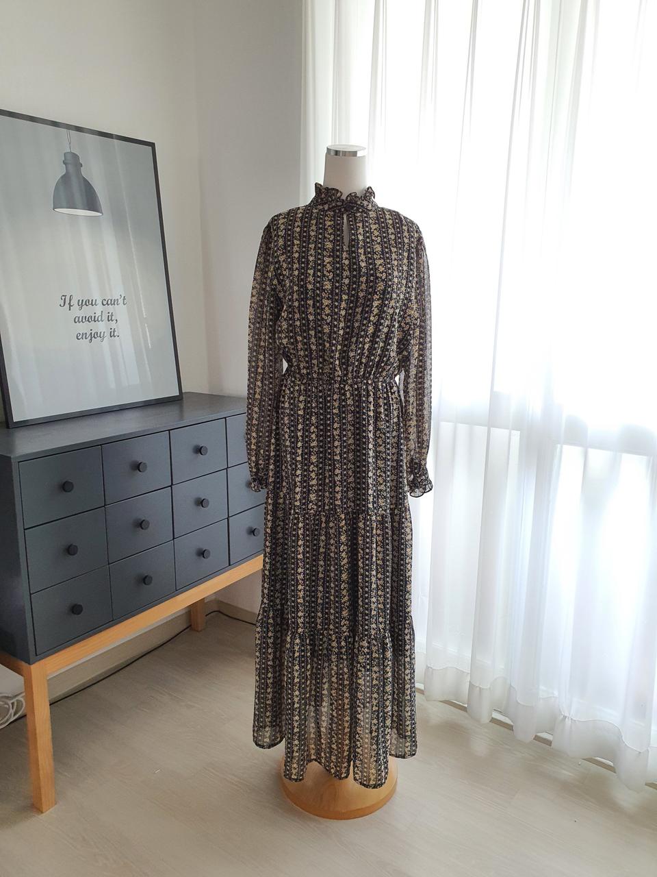 쉬폰 롱 원피스