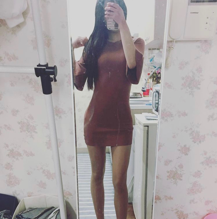 벽돌색 섹시원피스