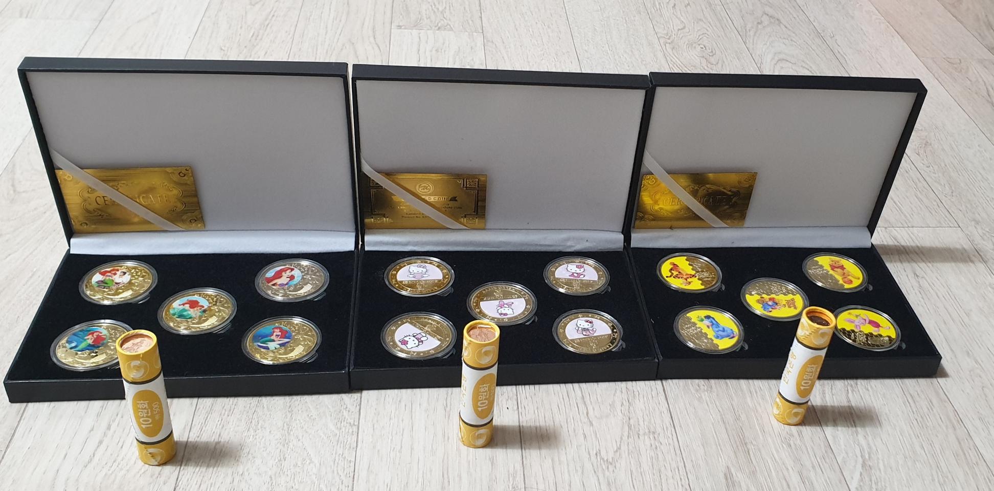 기념주화 3셋10만원 10주롤3개서비스 관봉 다발 옛날돈 주화 민트