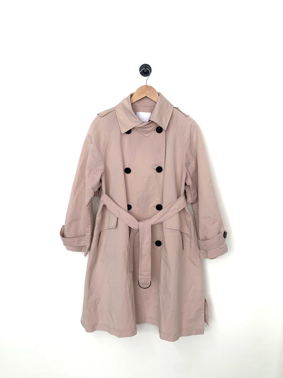 보브 핑크 트렌치코트