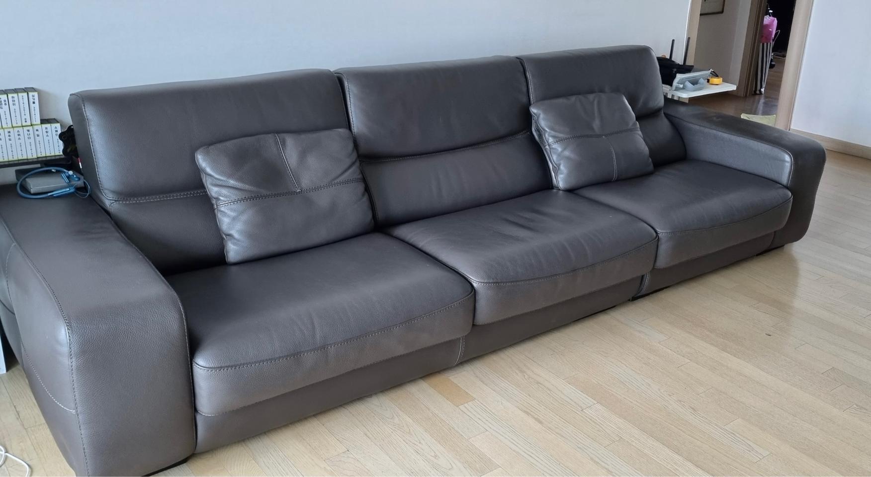 4인 쇼파 이태리가죽