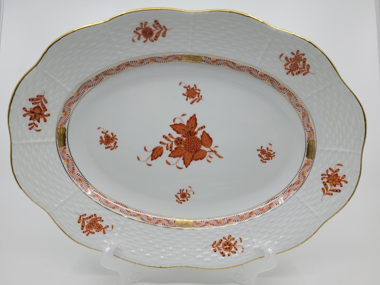 헤렌드 차이니즈부케  러스트 대형 오벌플래터