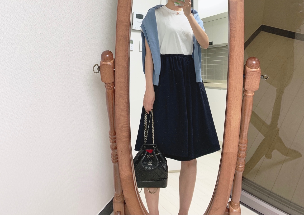 정품 꼼데가르송 네이비 밴딩 팬츠