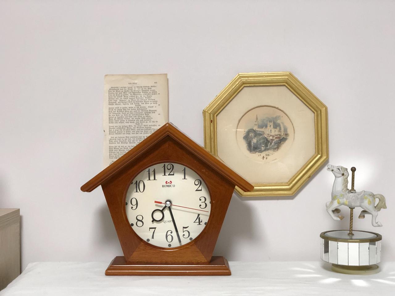 빈티지 원목시계