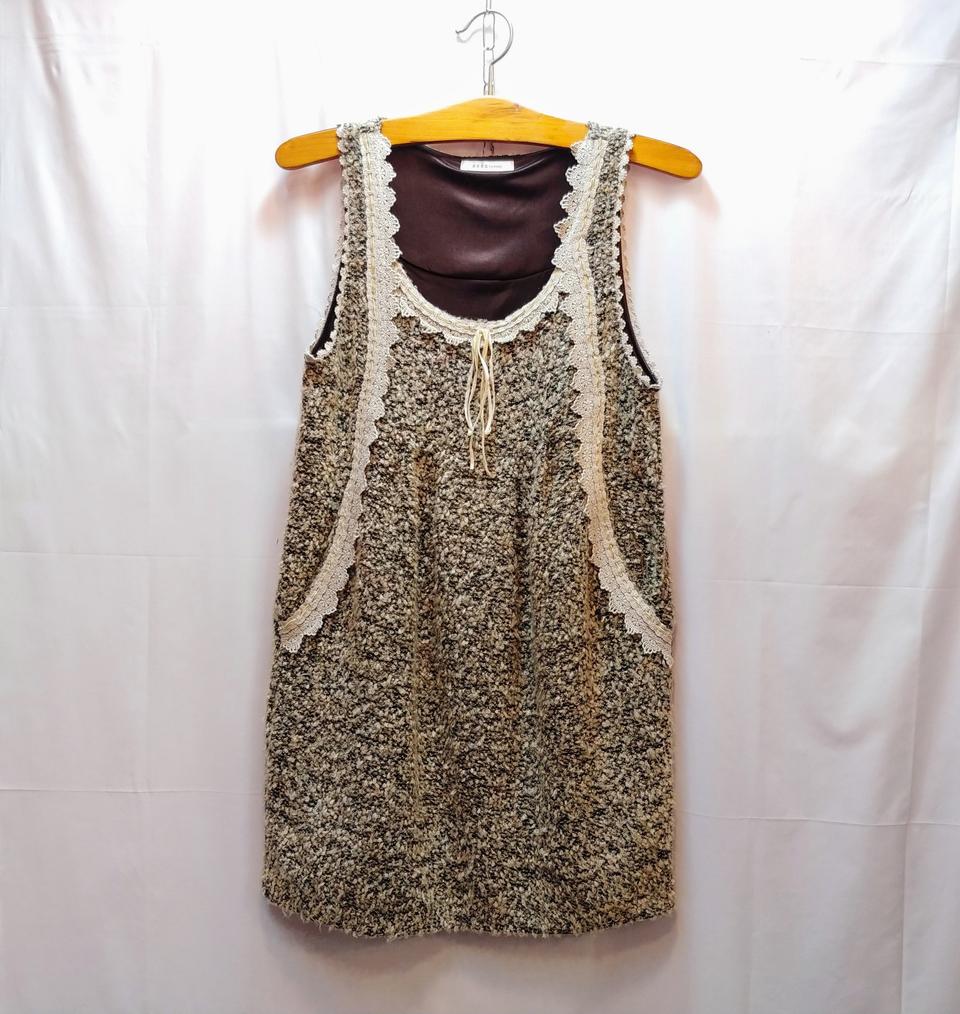 레이스 나시 니트