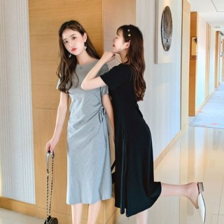 ●새상품● 꾸안꾸 옆셔링 반팔 원피스 H H-B24