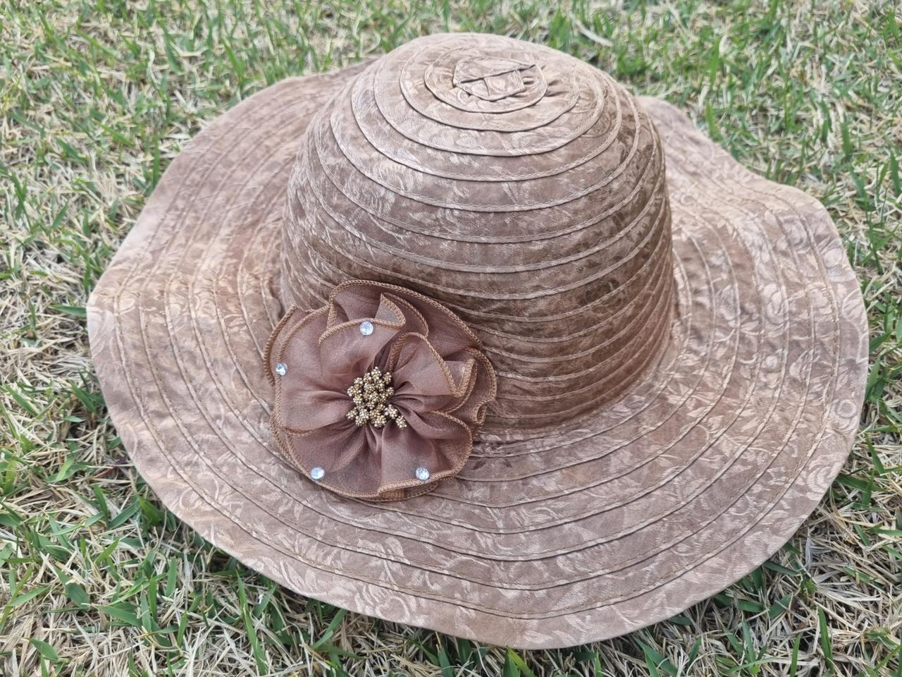 갈옷사랑 감물천연염색 꽃코사지 챙모자