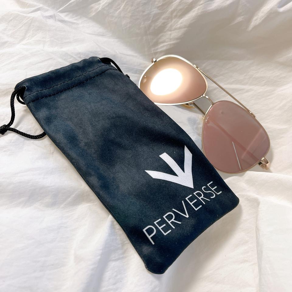 perverse 보잉 미러 선글라스 핑크골드