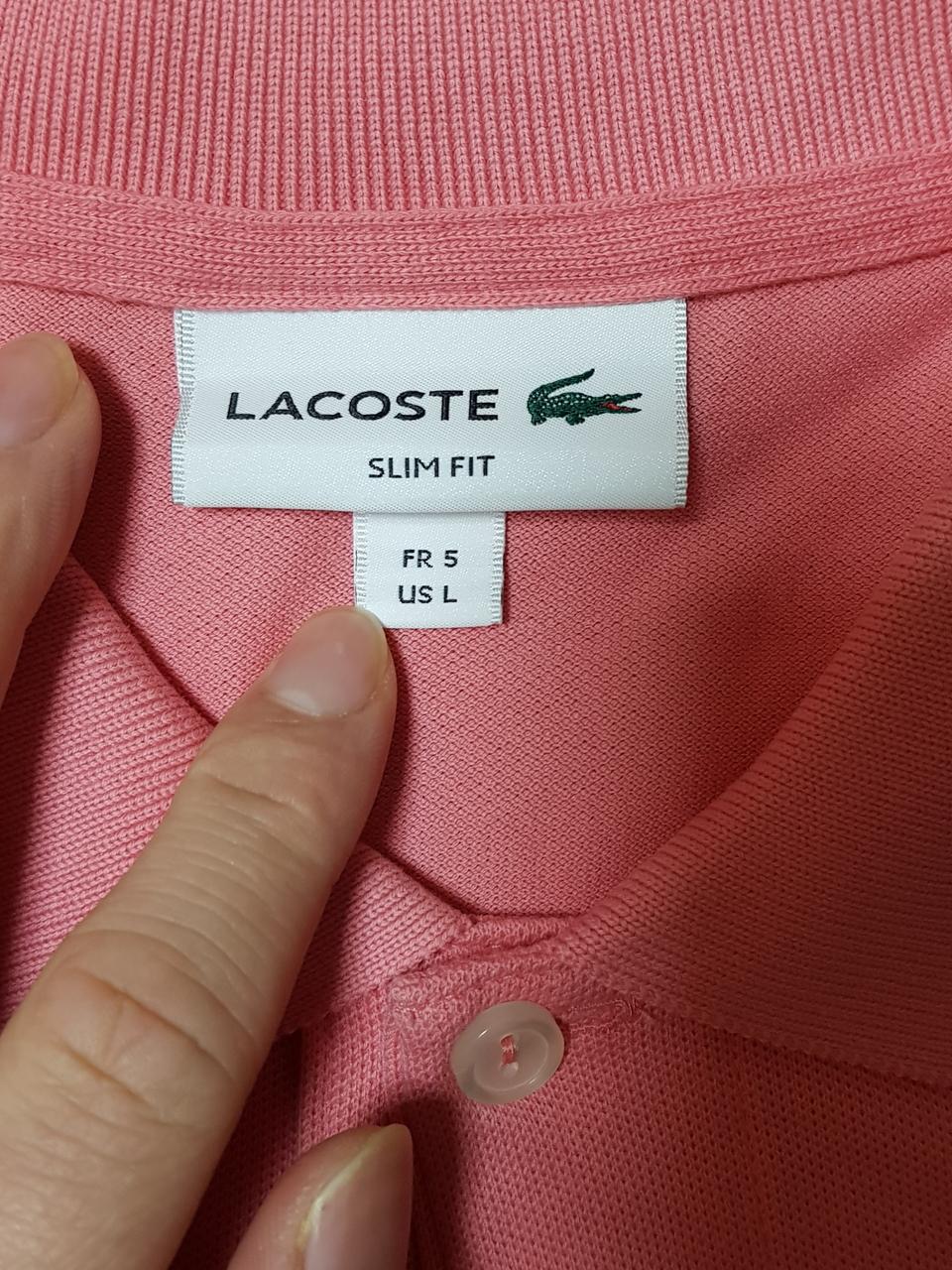 (거의새상품 39000!!!!)라코스테 봄느낌 남자 핑크컬러 PK티셔츠