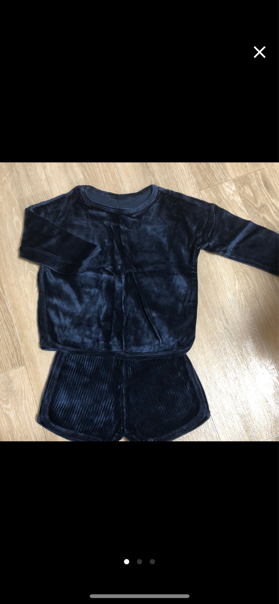 아베끄몽 유아 벨벳 상하의 셋트