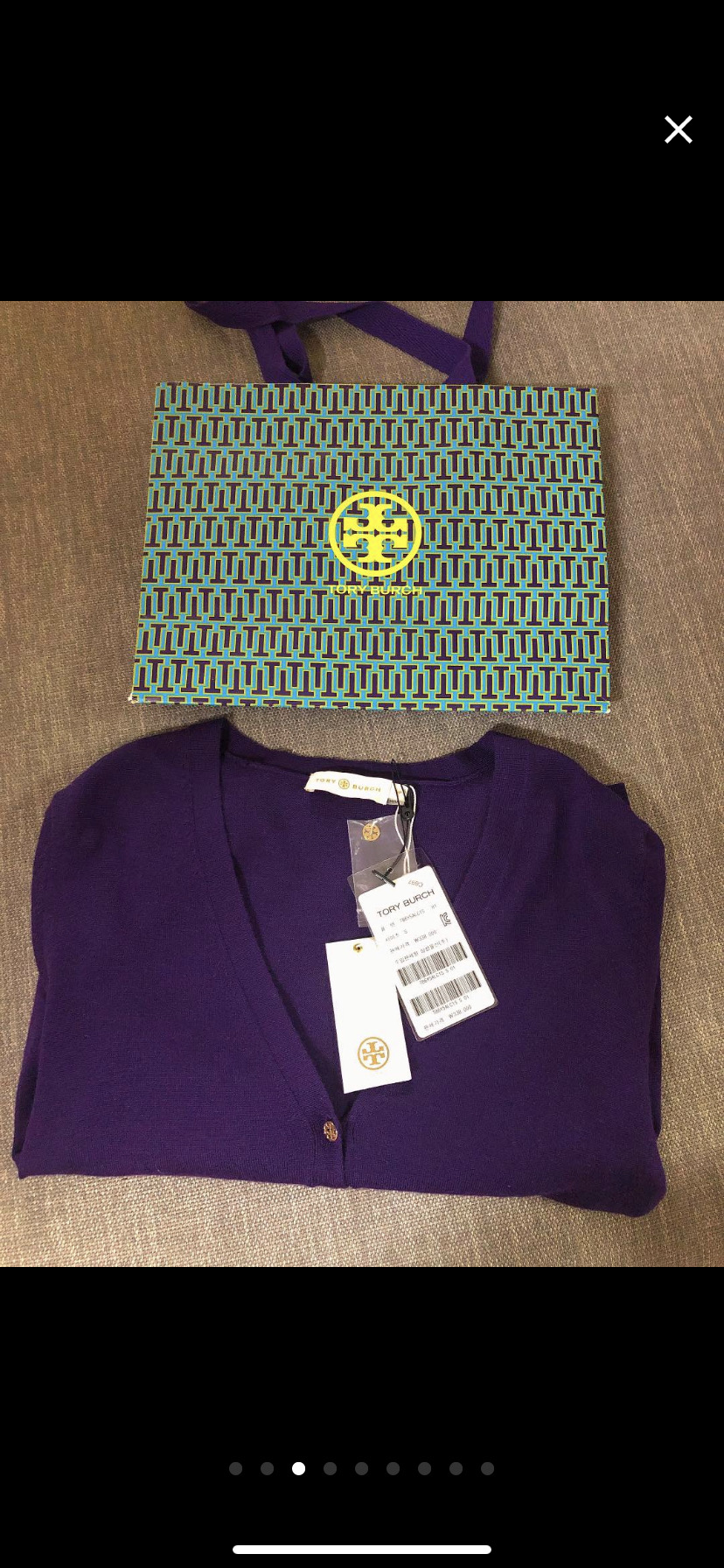 정품토리버치 가디건 S (새옷) 핏팅안함 (택그대로)