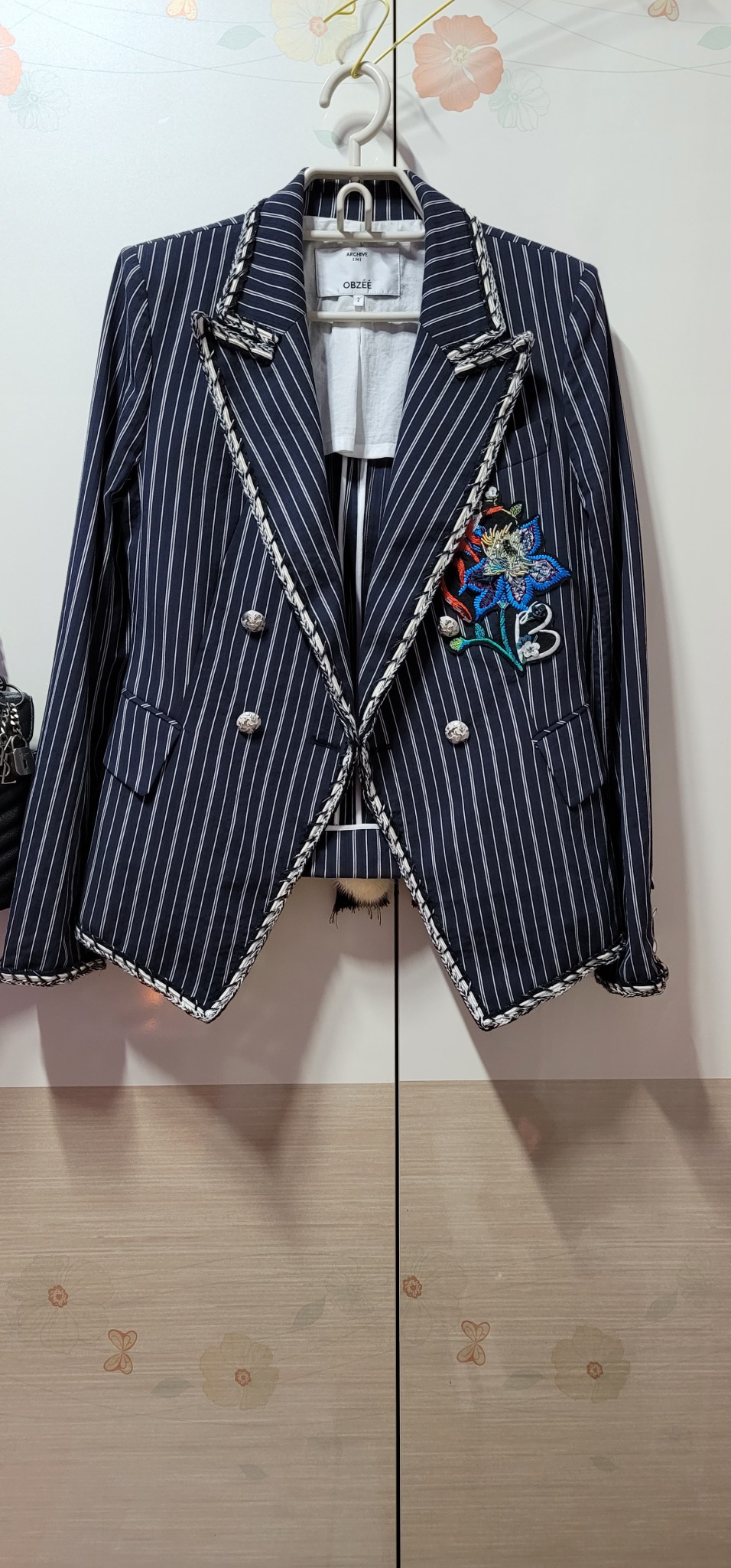 오브제 자수비즈 자켓