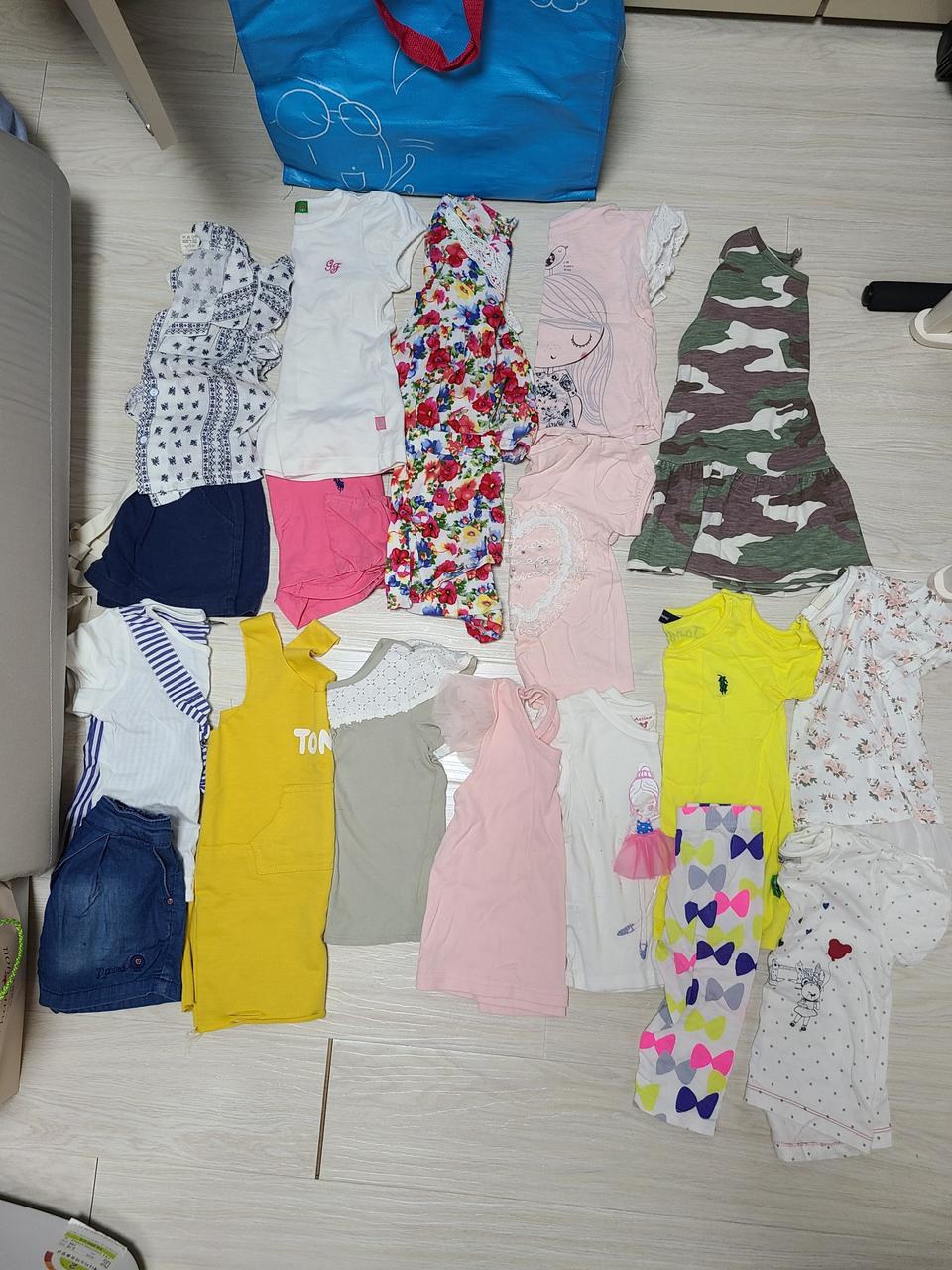 유아 여름 100사이즈 19벌 몽땅 상태굿!!