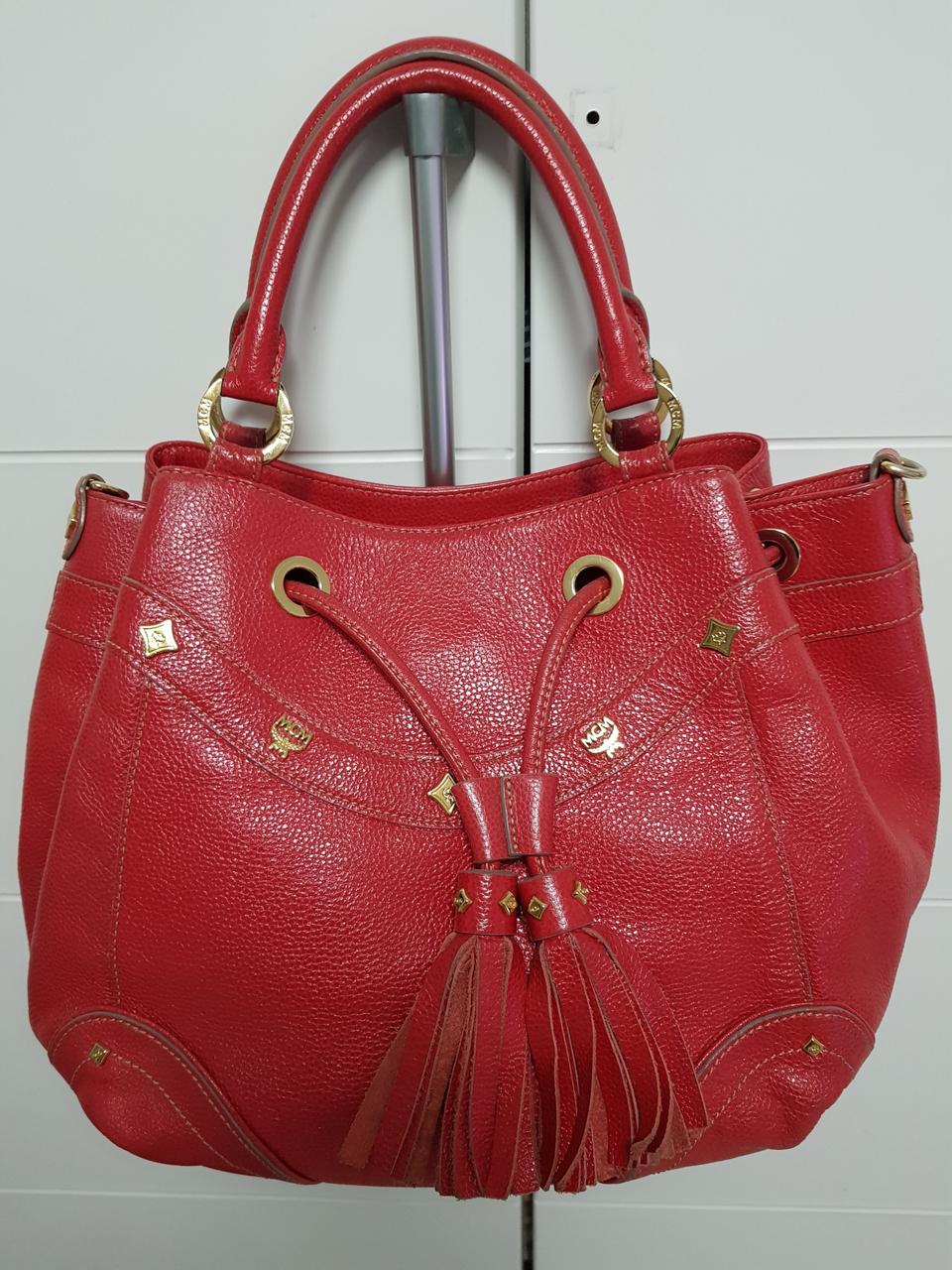 MCM 정품 가죽 토트겸 크로스백