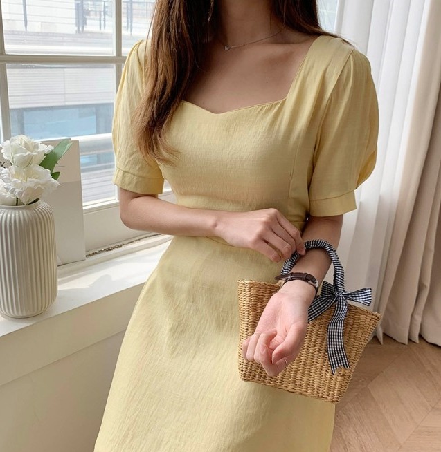 ●새상품● 백스트랩 린넨롱원피스