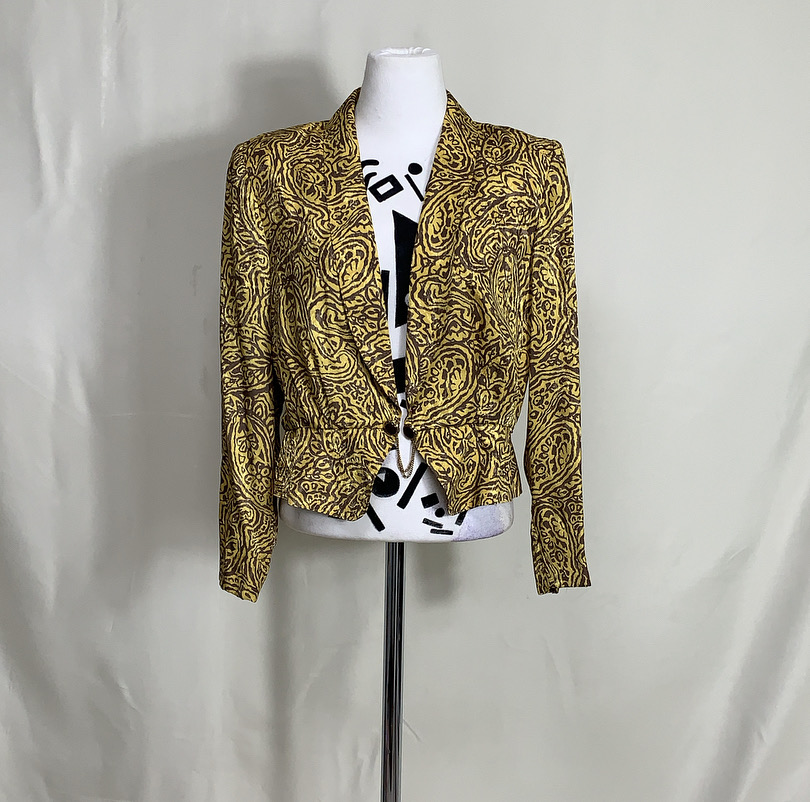 옐로우 빈티지패턴 자켓