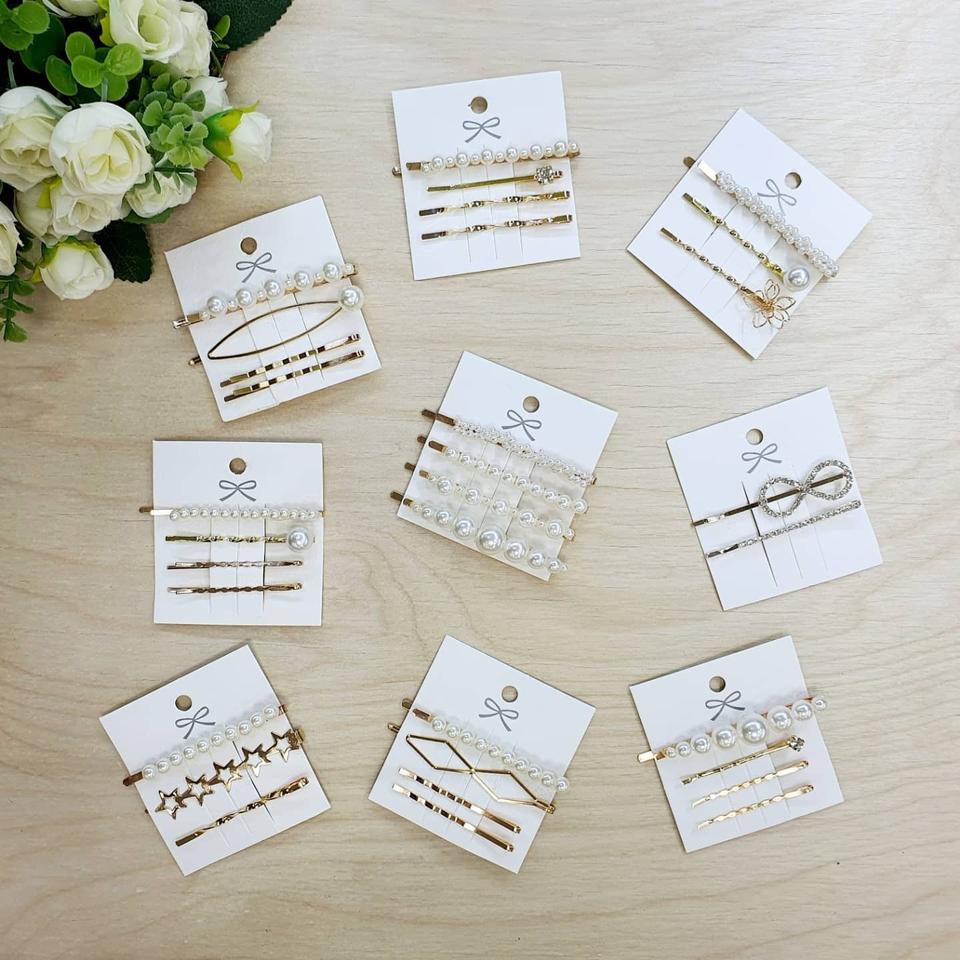 (1+1)진주실핀 큐빅실핀 실핀세트