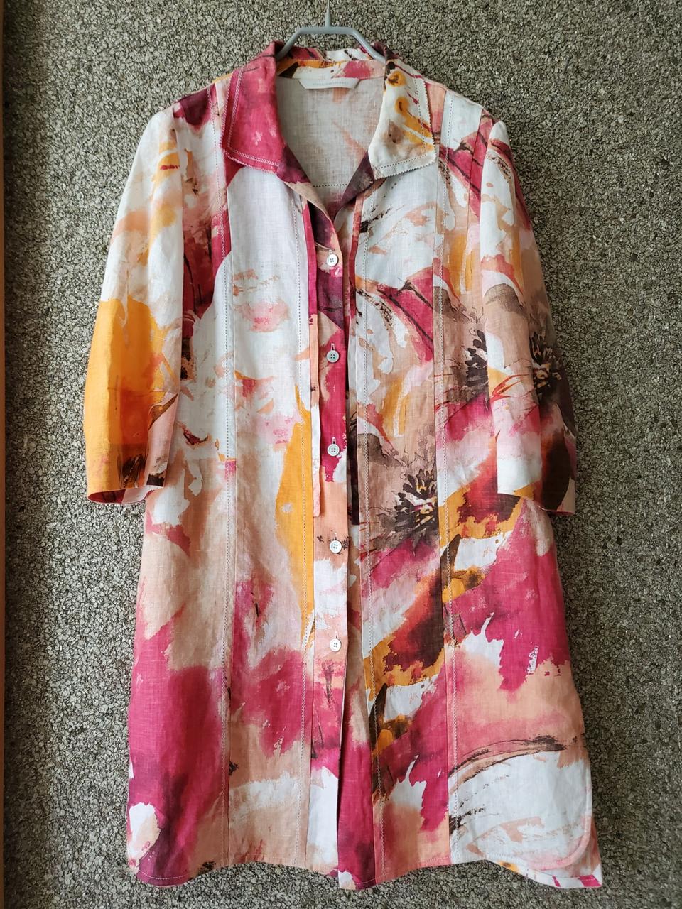 쁘렝땅 마 100프로 나염 롱자켓 (66사이즈)정품