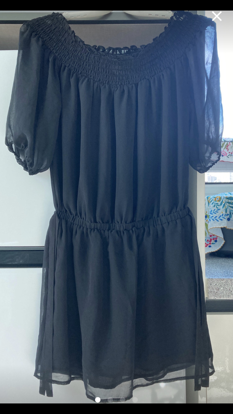 Moda by Victoria Secret 검정 쉬폰 오프숄더